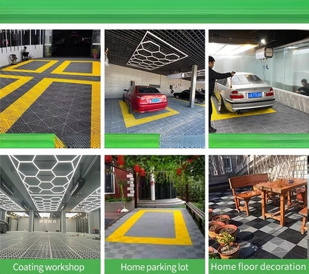 Cleaning Applications Closed Garage Floor Drain Tiles for Tool Cart and Car Wash