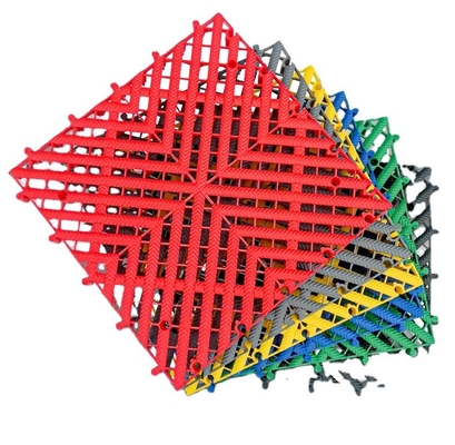 Two Components Non Slip Interlocking PP Garage Floor Tiles for Carwash Detailing Shop
