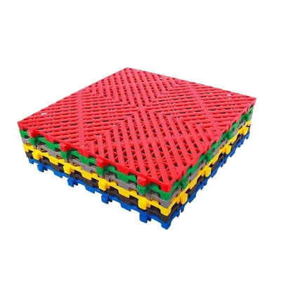 Two Components Non Slip Interlocking PP Garage Floor Tiles for Carwash Detailing Shop