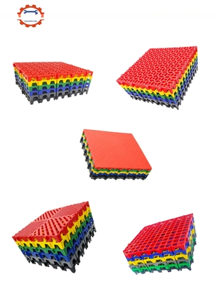 40*40 Custom Basketball Court Non-Slip Black PP Floor Tiles with Wear-Resistant Surface