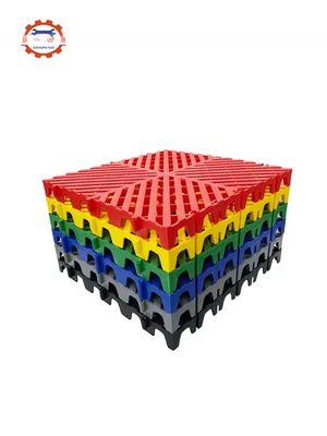 40*40 Custom Basketball Court Non-Slip Black PP Floor Tiles with Wear-Resistant Surface