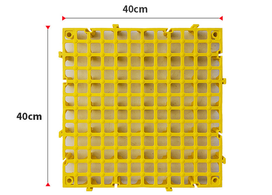 Waterproof Car Wash Splicing Grid Grille Plastic Garage Floor Tile in 40*40*4cm Size