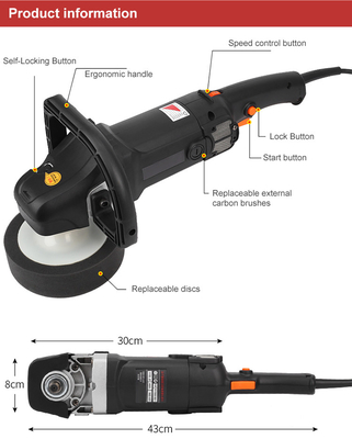 Professional Auto Paint Waxing and Grinding 21mm DA Dual Action Car Polishing Machine
