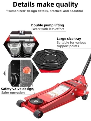 Automotive Tire Repair 3 Ton Double Pump Low Profile Hydraulic Floor Jack Alibaba PRO