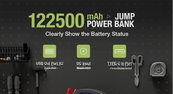 JB10000 10000Amp 64000mAh Car Jump Starter Emergency Car Hand Tools for Quick Charging