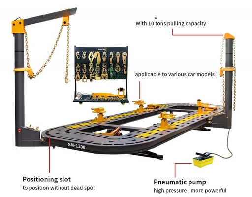 Most Popular Car Frame Straightening Machine with 2500kg Capacity and 550CM Bench Height