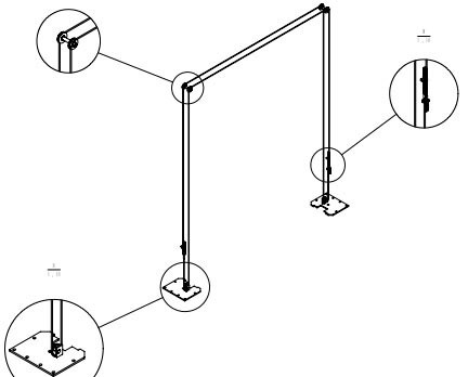 Base Plate Double Cylinder Hydraulic Lift Two Post Car Lift with Manual Release and CE