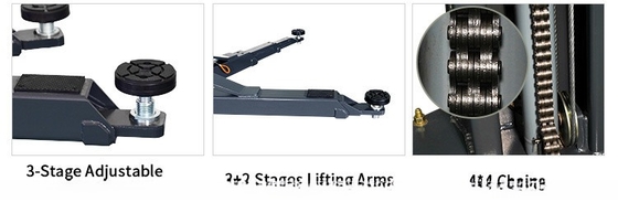 Double Cylinder Hydraulic Lift Two Post 4T Floorplate Manual Unlock Automobile Hoist