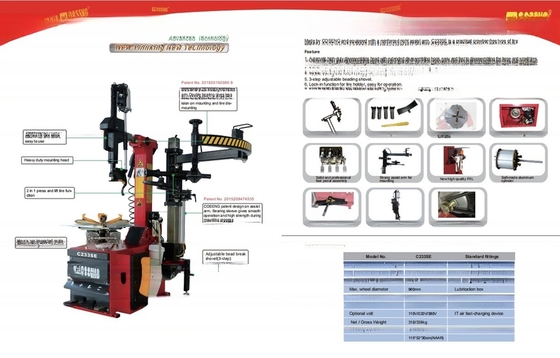 Max. Wheel Diameter 1000mm C233SE Custom Full Automatic Leverless Tire Changer Machine