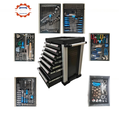 Car Repair Workshop Tool Cabinet with 7 Drawers and Heavy Duty Stainless Steel Rolling Box