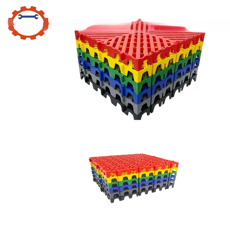Black Eco-Friendly PP Interlocking Floor Tiles for Garage Durable and Easy to Install
