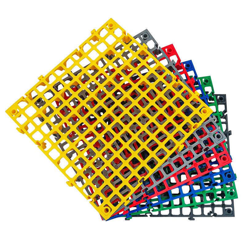 Waterproof Car Wash Splicing Grid Grille Plastic Garage Floor Tile in 40*40*4cm Size
